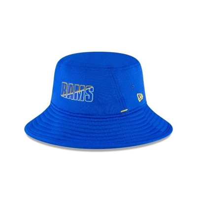 Los Angeles Rams Gorra | New Era NFL Official Summer Sideline Stretch Bucket Hat Mexico - Azules